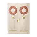 Through These Doors Greeting Card - Gold Lined White Envelope